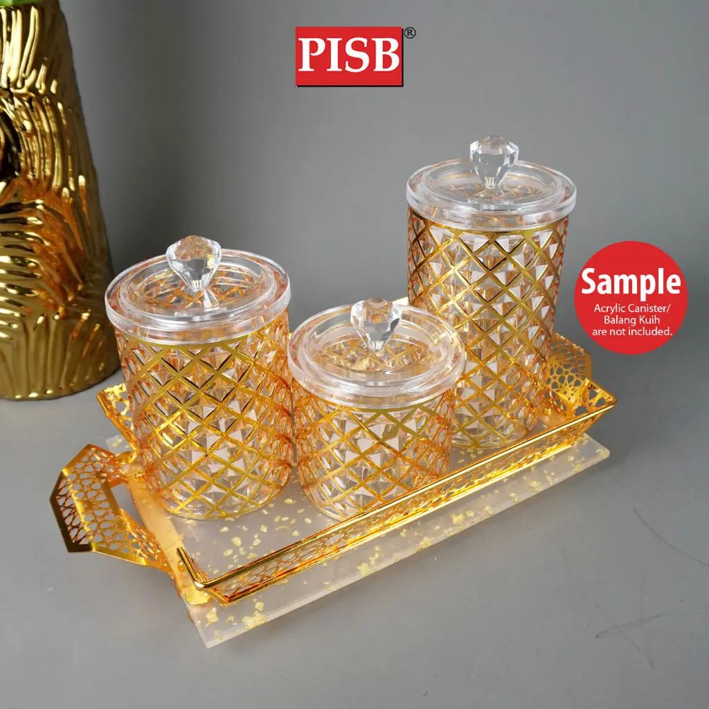 1061/67/70/71 Golden Marble Tray With Handle - Image 3