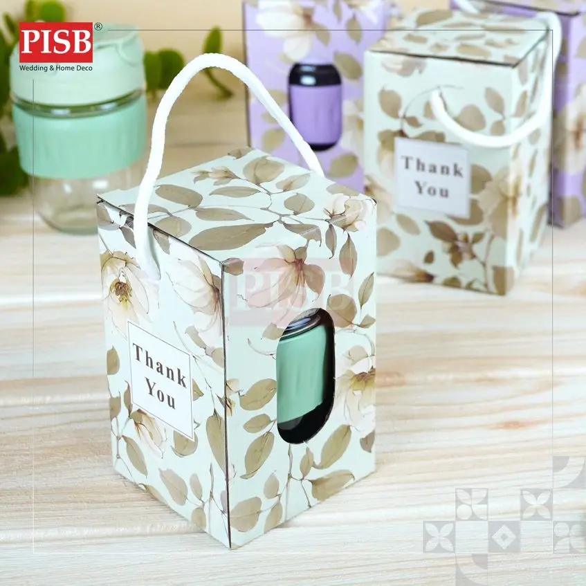 2127(6Pcs/Pkt)Souvenir Mug Glass Portable Macaron Water Drinking Cup Travel Dual-use Straw Mug Bottle Doorgift Mug Cawan - Image 6