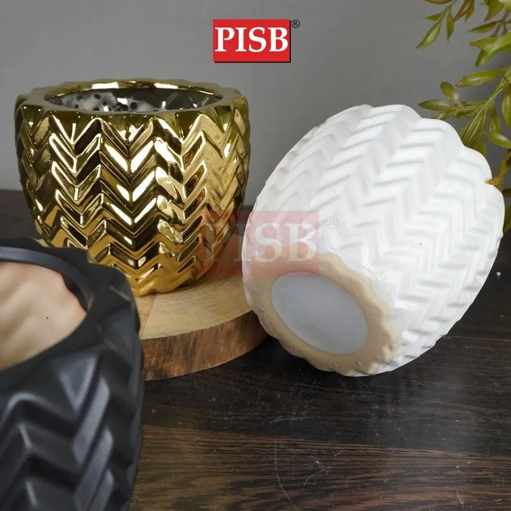 7091-96 White/Black/Gold Ceramic Decorations Craft Vase Ornament Pasu Seramik Pasu Bunga High Quality Vase Home Decor - Image 3