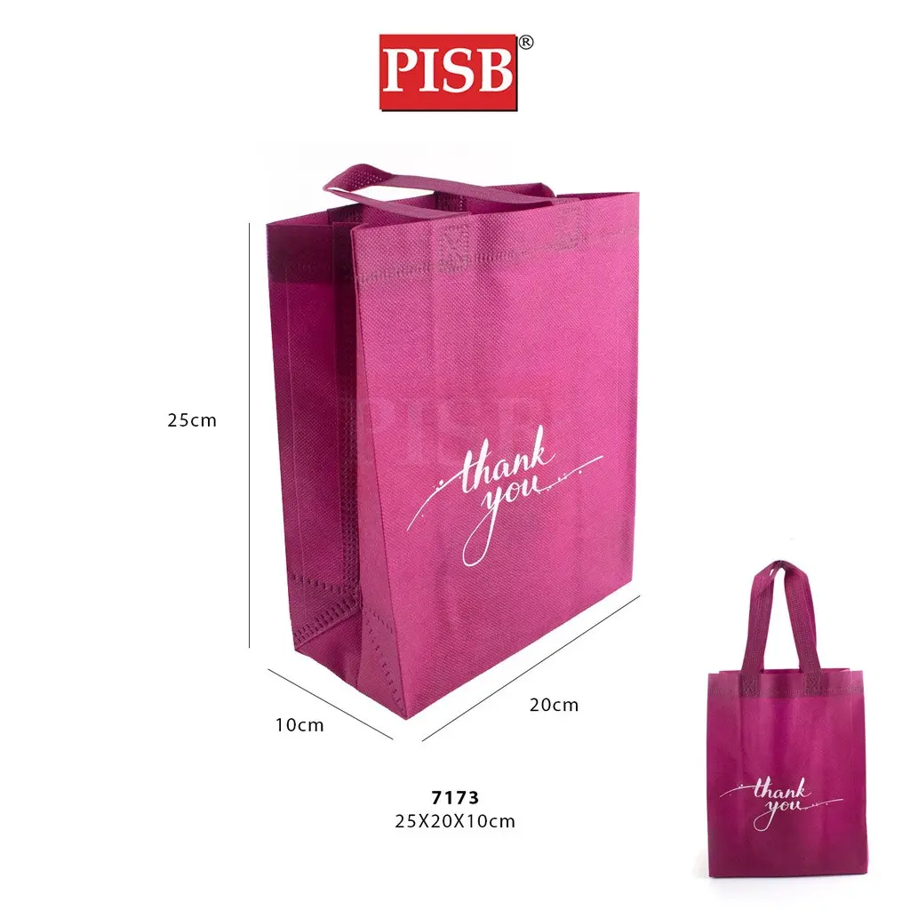 7172/73 Plain Color Woven Bag With Handle (10Pcs/Pkt) - Image 4