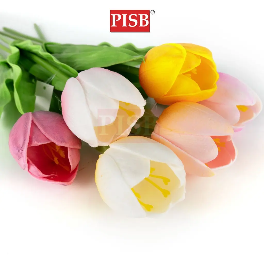 2177 50CM Tulip Spray Flower - Image 3