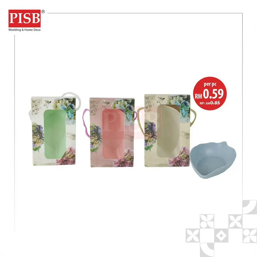 0479(100PCS) Mini Wheat Straw Sauce Plate Seasoning Plate Dish Dipping Bowls Mini Piring Sos Kicap Doorgift Souvenir Set