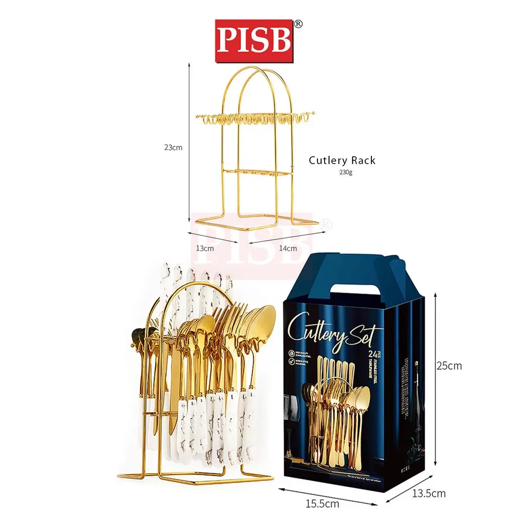 WD1168 24Pcs Stainless Steel Nordic Cutleries Viral Sudu Kayangan Sudu Hotel Dinnerware Set Sudu Spoon Set - Image 5