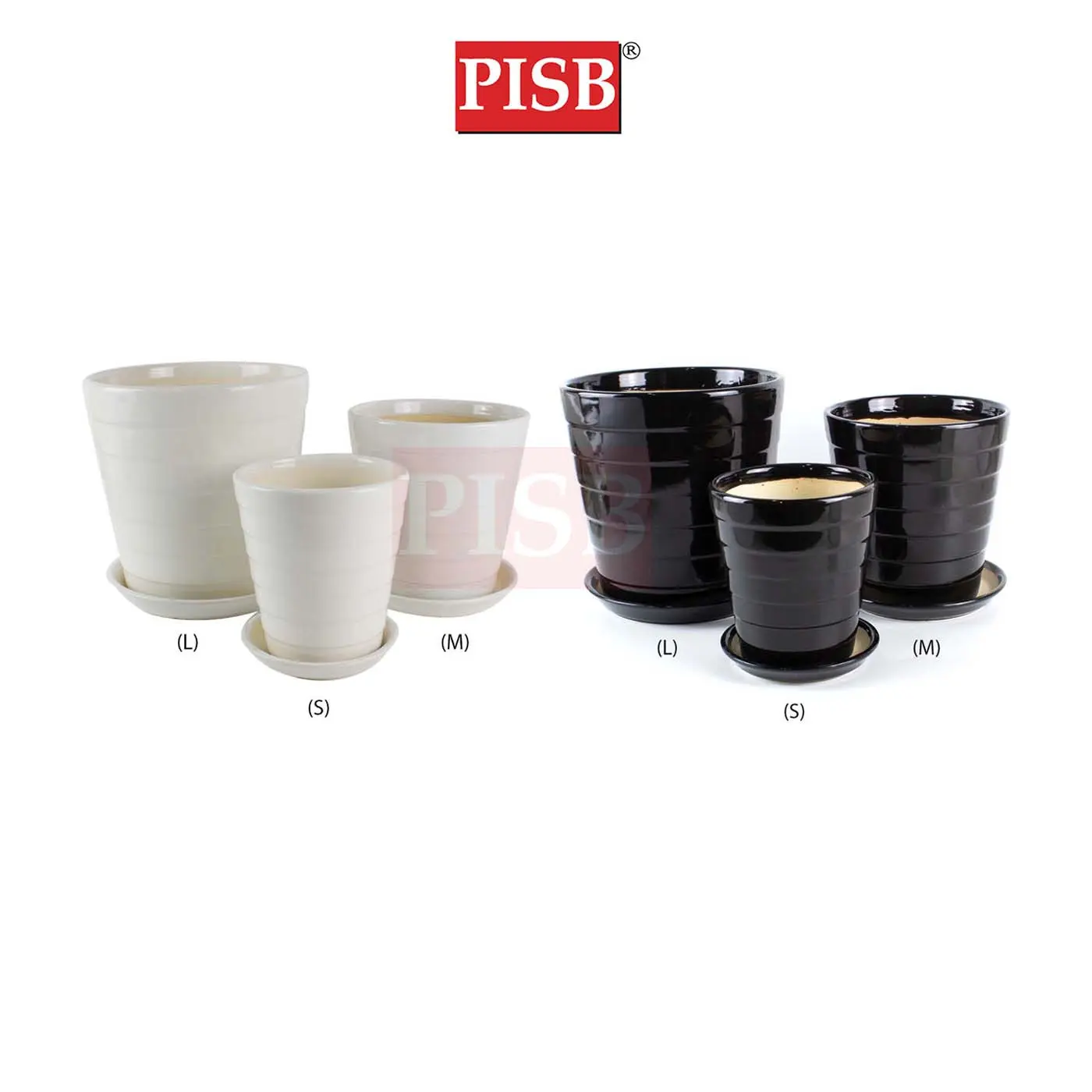 HC7005/06 Black/White Ceramic Decorations Craft Vase Ornament Pasu Bunga