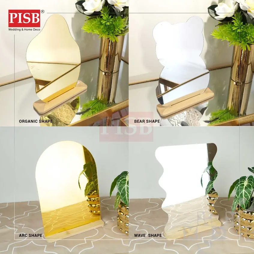 1203-1207 Acrylic Mirror Stand Wedding Birthday Welcome Board Aesthetic DIY Decoration Cermin Selamat Datang Perkahwinan - Image 4