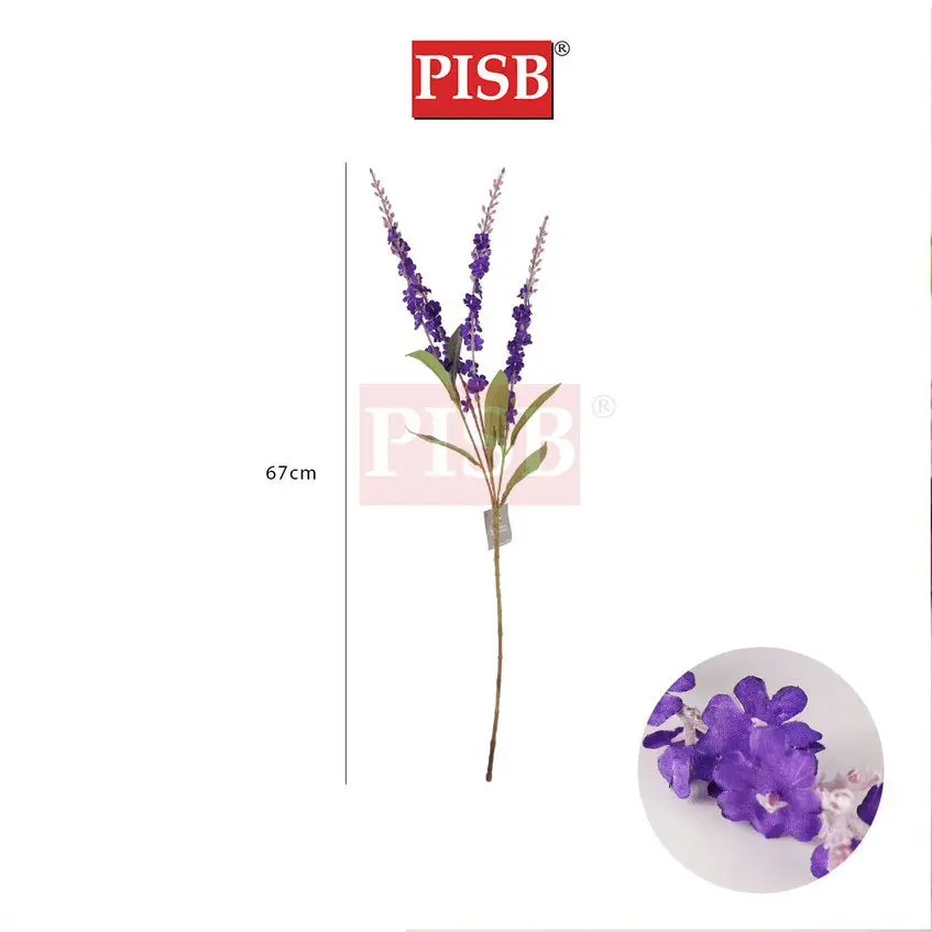 3013 67CM Lavender Spray Artificial Flower Bunga Hiasan Bunga Dulang Hantaran Perkahwinan Hand Bouquet (4 Heads/Stalk) - Image 2
