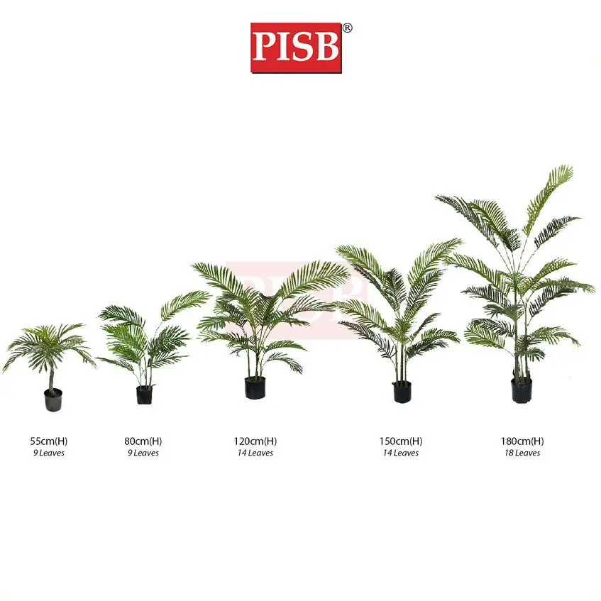 3036-3040 Palm Tree Artificial Plant 55/80/120/150/180CM 9/14/18 Leaves