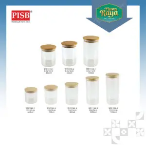 WD1158/66 Seasoning Bottle Glass Airtight Spice Container Condiment Bottle Jar Bekas Rempah Balang Kaca Kuih Kedap Udara