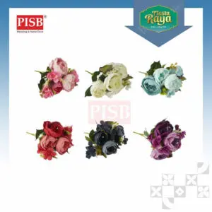 2228 45CM Korean Peony Bush Flower Bunga Hiasan Bunga Dulang Hantaran Perkahwinan Hand Bouquet (7 Heads/Stalk)