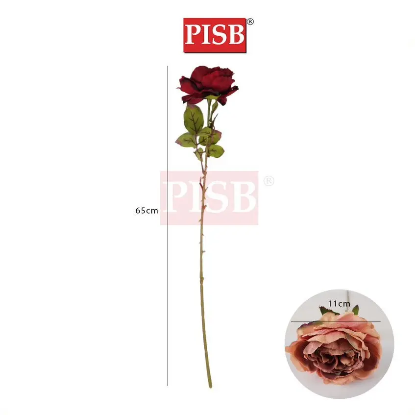 3017 65CM Cabbage Rose Spray Artificial Flower Bunga Hiasan Bunga Dulang Hantaran Perkahwinan Hand Bouquet - Image 2