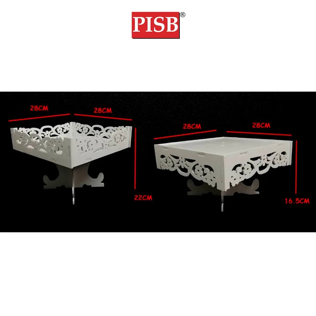 0159/179/228/227 White Brown Gift Tray / Dulang Hantaran Perkahwinan - Image 3