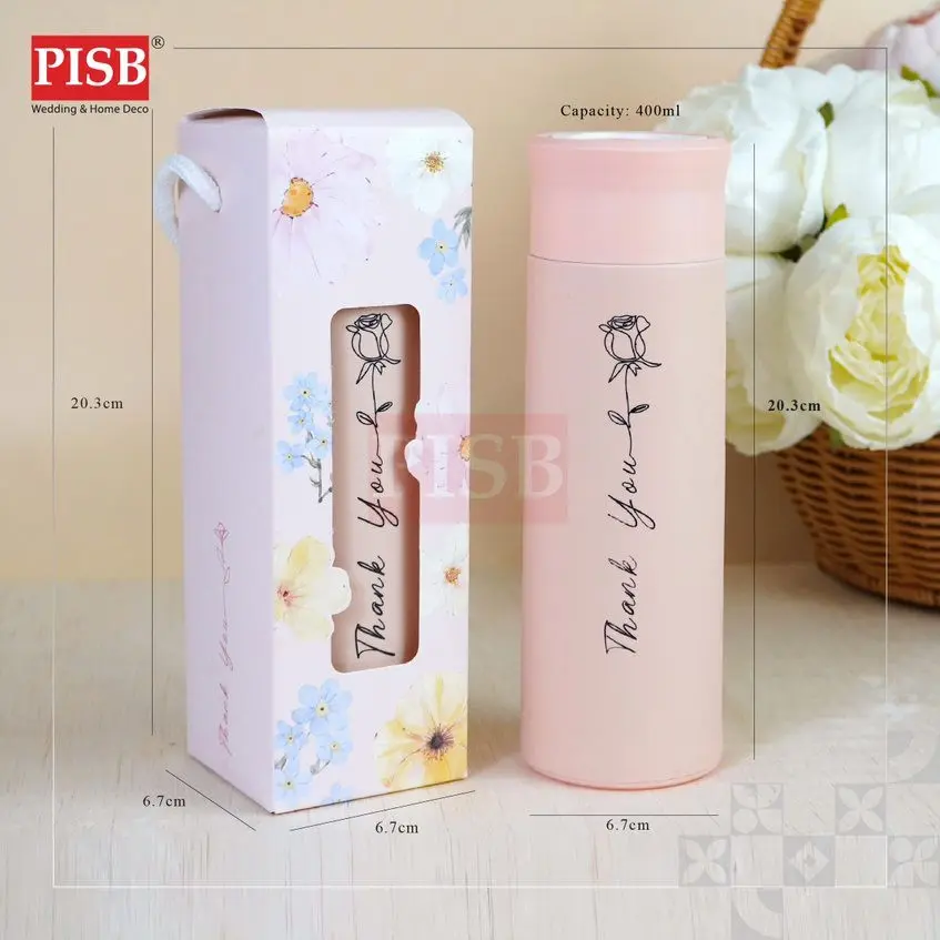 2145 (80Pcs/Ctn) Floral Glass Bottle Set Hot Cold Portable Water Bottle Tumbler Travel Glass Bottle Doorgift Botol Air - Image 8