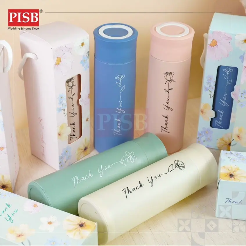 2145 (80Pcs/Ctn) Floral Glass Bottle Set Hot Cold Portable Water Bottle Tumbler Travel Glass Bottle Doorgift Botol Air - Image 3