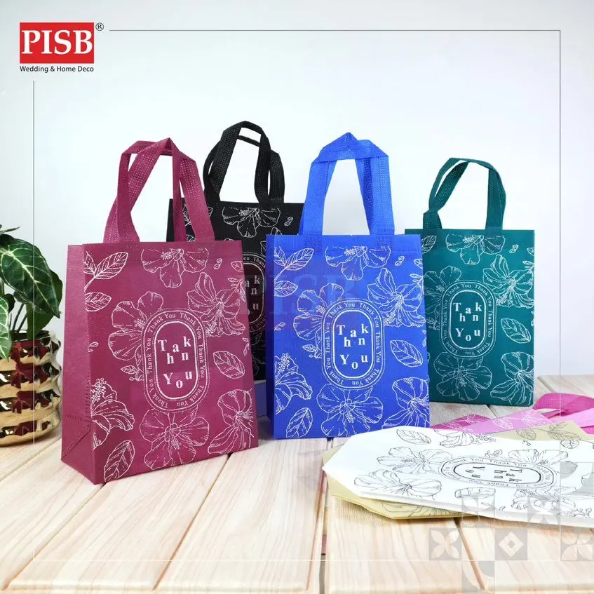 7177/79 (10Pcs/Pkt) Non Woven Bag Doorgift Bag Goodies Bag Doorgift Murah Goodies Kahwin Borong Wedding Gift Bag - Image 3