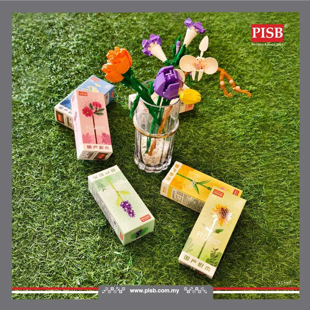 2001 Flower Bricks DIY Plant Series Building Block Bunga Bricks Flower Bricks Puzzle Assembly Block Toy Decoration Gifts - Image 7