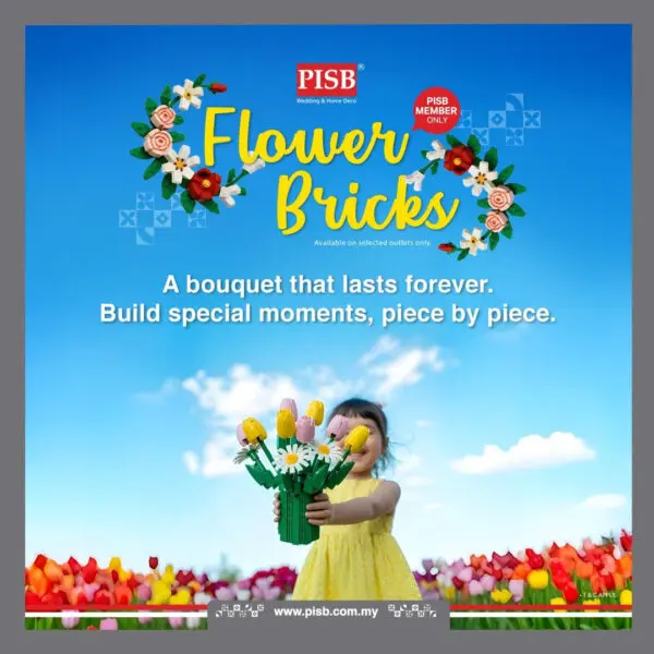 2001 Flower Bricks DIY Plant Series Building Block Bunga Bricks Flower Bricks Puzzle Assembly Block Toy Decoration Gifts