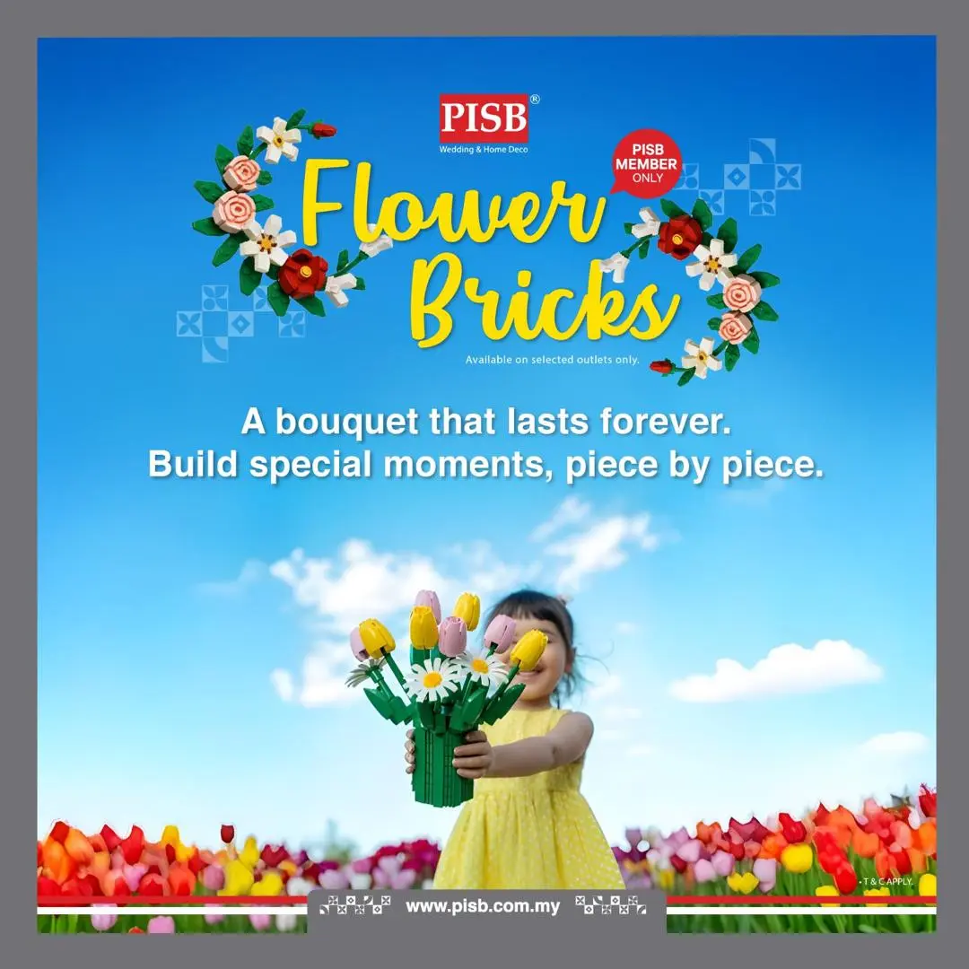 2001 Flower Bricks DIY Plant Series Building Block Bunga Bricks Flower Bricks Puzzle Assembly Block Toy Decoration Gifts - Image 2