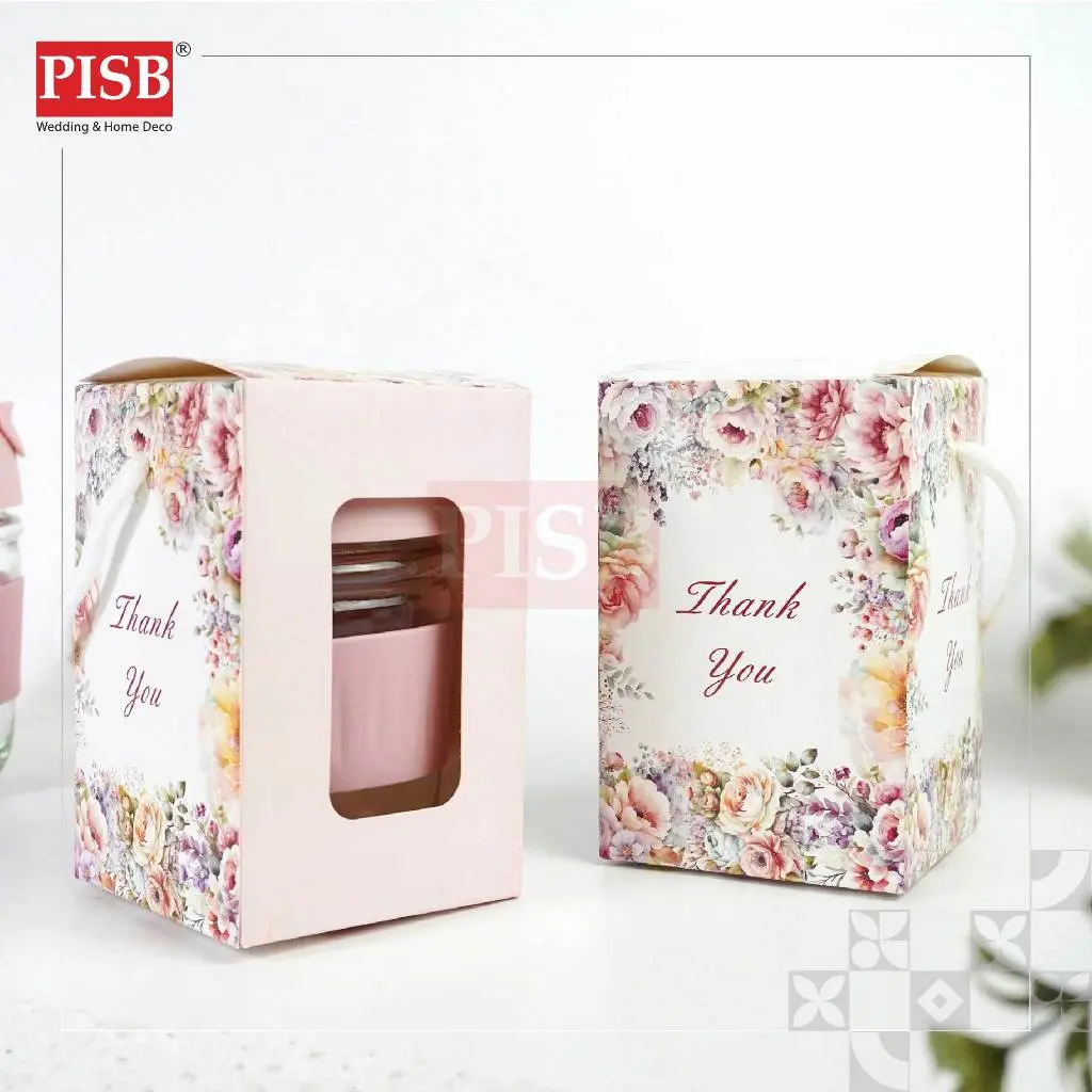 2146 (48Pcs/Ctn) Souvenir Mug Glass Portable Macaron Water Drinking Cup Travel Dual Straw Mug Bottle Doorgift Mug Cawan - Image 3