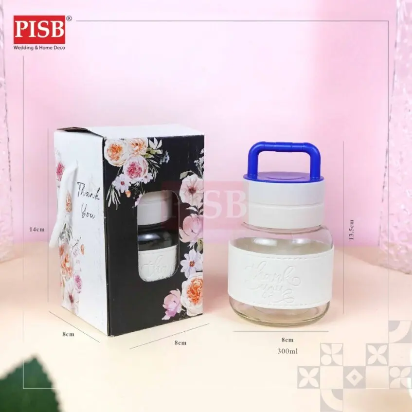 2147 (72Pcs/Ctn) 300ML Mini Bottle Souvenir With Floral Printed Handle Box Doorgift Mini Botol Cawan Air Bekas Kaca Mini - Image 8