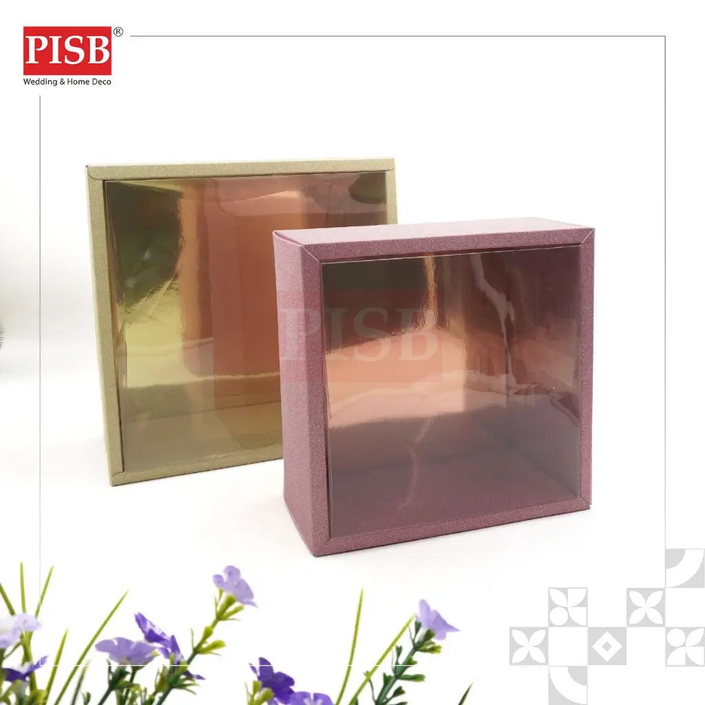 0373-75 Glitter PVC Box Souvenir Box Kotak Hantaran Transparent Kotak Mas Kahwin Kotak Kek Birthday Gift Box Wedding Box - Image 2
