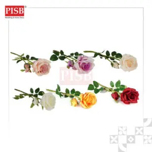 2227 46CM Rose Spray Artificial Flower Bunga Hiasan Viral Bunga Dulang Hantaran Perkahwinan Hand Bouquet (2 Heads/Stalk)