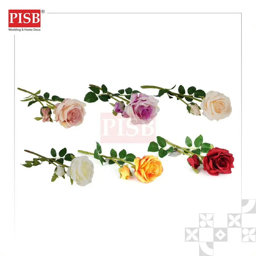2227 46CM Rose Spray Artificial Flower Bunga Hiasan Viral Bunga Dulang Hantaran Perkahwinan Hand Bouquet (2 Heads/Stalk)