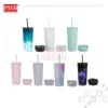 2415 590ML Dual Straw Classic Insulated Tumbler Water Bottle Travel Tumbler Thermos Botol Air Straw Mug