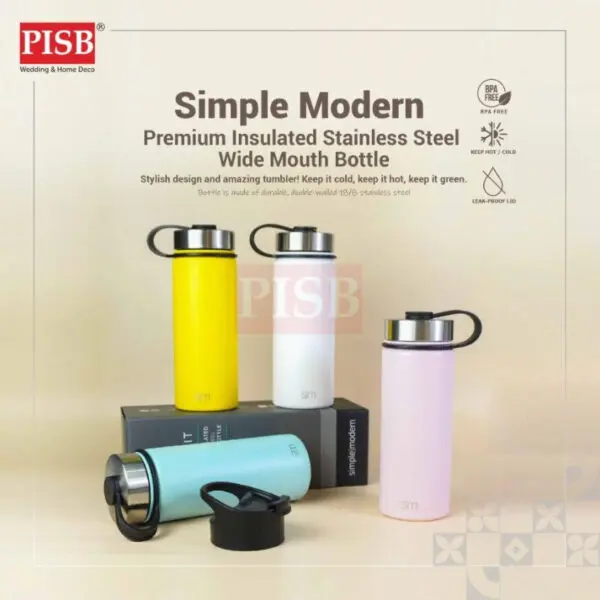 2418 530ML Double Lid Insulated Tumbler Water Bottle Travel Tumbler Thermos Botol Air Portable WaterBottle