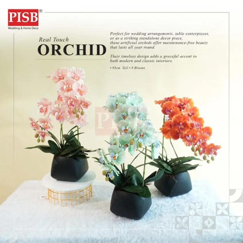 3029 95CM Real Touch Orchid Artificial Flower 9 Heads - Image 2