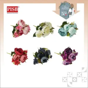 2228 45CM Korean Peony Bush Flower Bunga Hiasan Bunga Dulang Hantaran Perkahwinan Hand Bouquet (7 Heads/Stalk)