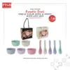 2402 (100Set) Bundle Deal Wheat Straw Bowl And Spoon With Gift Box Doorgift Souvenir Mangkuk Dan Sudu (Mix Colour)