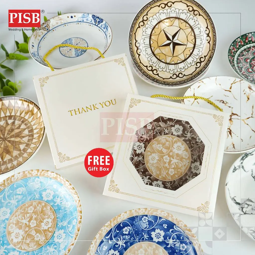 6813 (80Pcs/Ctn) Bundle Deal 7" Ceramic Fruits Plate / Set Doorgift Souvenir Pinggan Piring Seramik Murah - Image 3