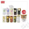 2148(100Pcs/Ctn)Souvenir Floral Batik Car Tissue Facial Tissue Cylinder Tissue Box Tisu Kereta Tisu Kotak Doorgift Tisu