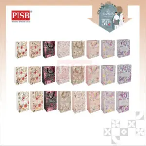 2119/20/21(10Pcs/Pkt) Botanic Paper Bag Shopping Bag Gift Bag Retail Bag Colour Kraft Paper Beg Wedding Birthday Bag