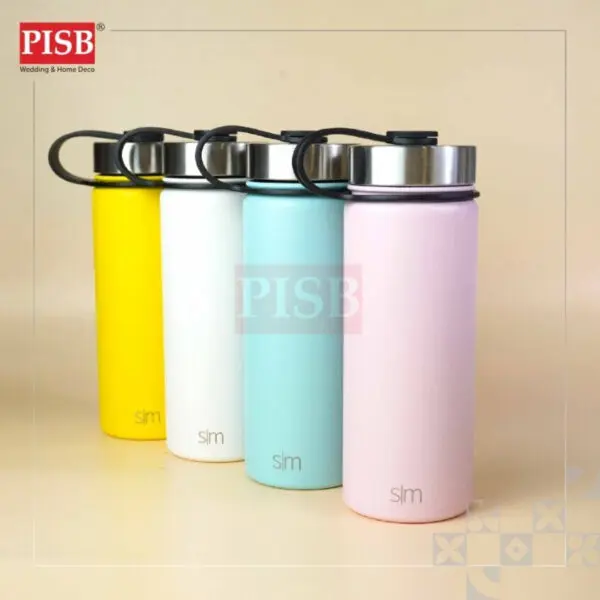 2418 530ML Double Lid Insulated Tumbler Water Bottle Travel Tumbler Thermos Botol Air Portable WaterBottle