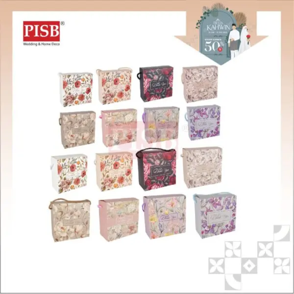 2123/24 (10Pcs/Pkt) Botanic Gift Box Goodies Box Doorgift Box Bahulu Box Wedding Souvenir Gift Box Kotak Bahulu