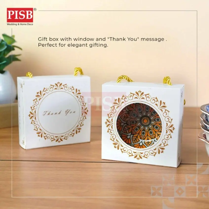 2144(20Pcs/Box)Turkish Bohemia Design Ceramic Bowl With Handle Box Set Wedding Doorgift Mangkuk Seramik (Random Design) - Image 7