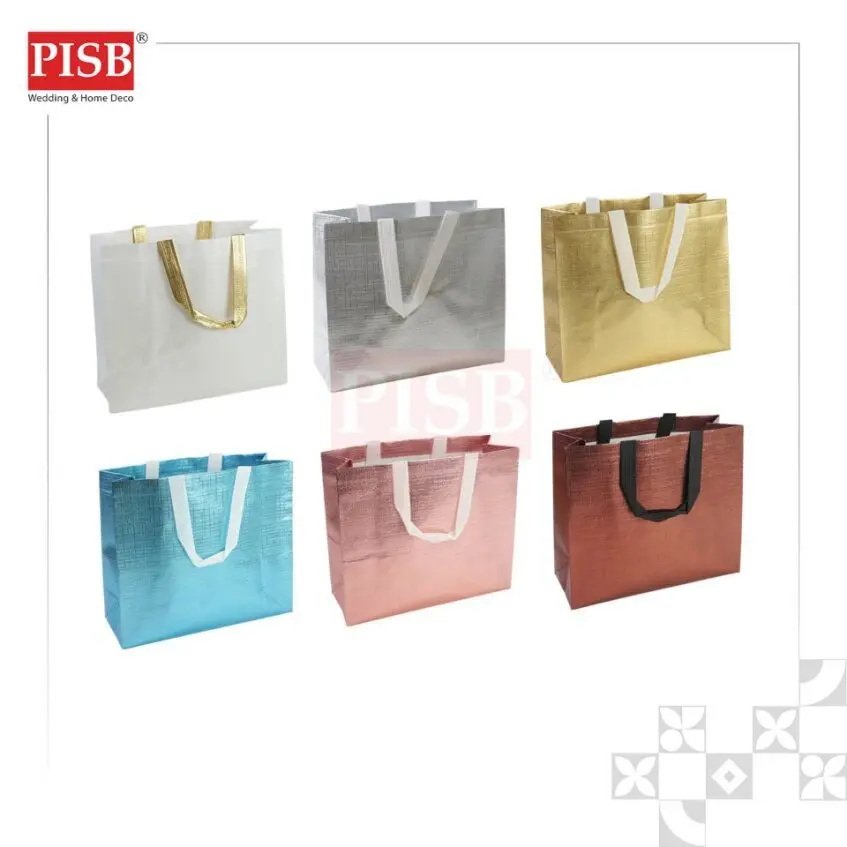 7182 (10Pcs/Pkt) Luxe Woven Bag Gift Bag Retail Bag Colour Kraft Paper Bag Doorgift Bag Goodies Beg Wedding Birthday Bag
