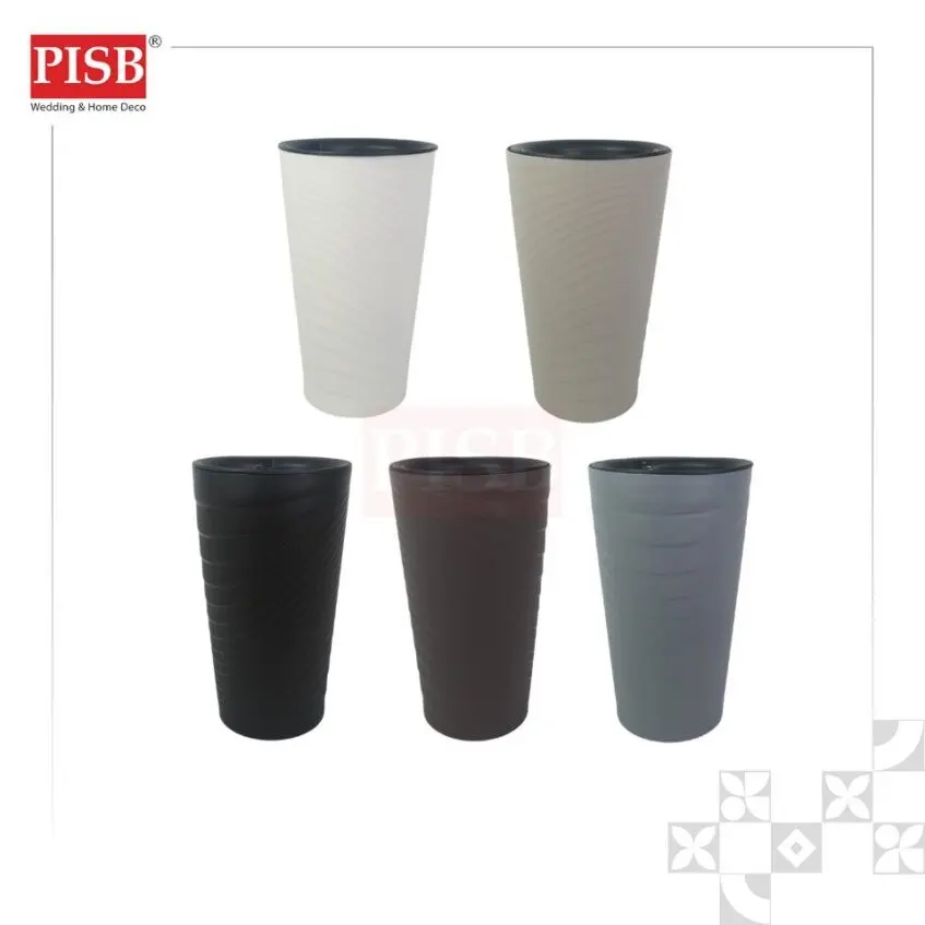 2845 White/Cream/Black/Brown/Grey Plastic Vase Flower Pot Pasu Plastik Pasu Bunga Hiasan Rumah Indoor Outdoor Home Decor