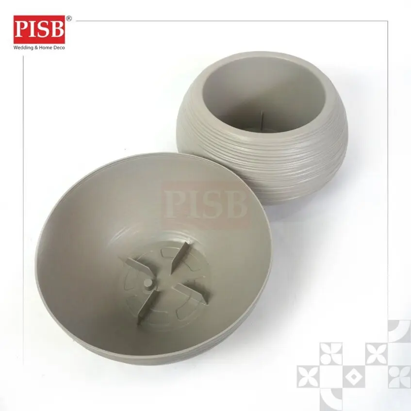 2843 White/Beige/Gold/Black Plastic Vase Flower Pot Stand Pasu Plastik Pasu Bunga Hiasan Rumah Indoor Outdoor Home Decor - Image 2