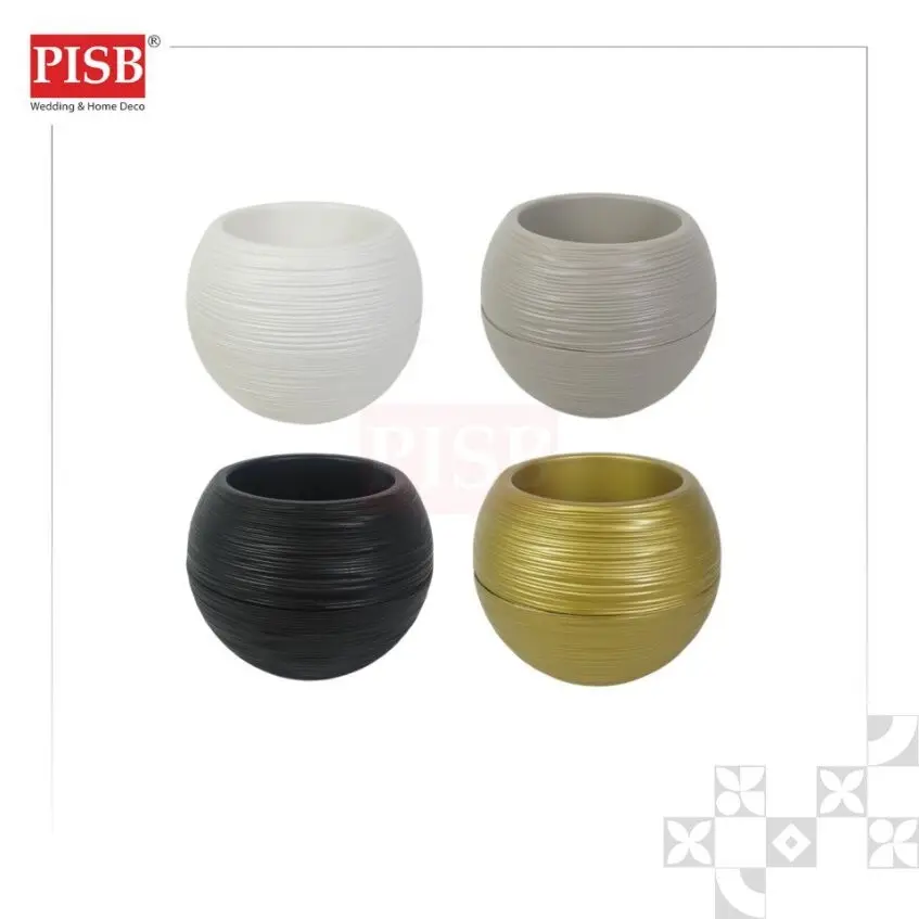 2843 White/Beige/Gold/Black Plastic Vase Flower Pot Stand Pasu Plastik Pasu Bunga Hiasan Rumah Indoor Outdoor Home Decor