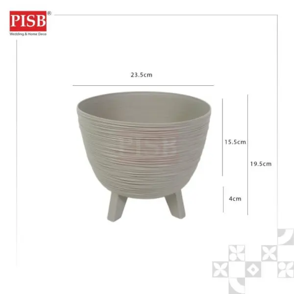 2844 White/Beige/Black Plastic Vase Flower Pot Stand Pasu Plastik Pasu Bunga Hiasan Rumah Indoor Outdoor Home Decor - Image 3