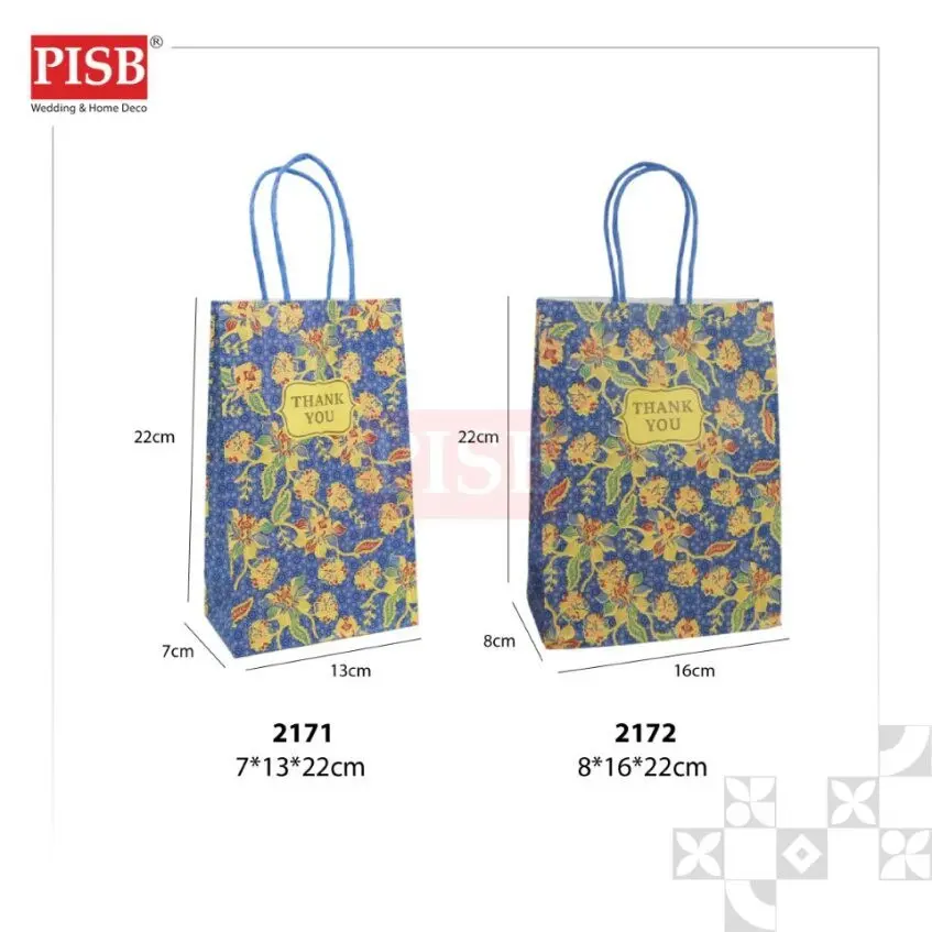 2171/72 (10Pcs/Pkt) Batik Kraft Paper Bag Gift Bag Retail Bag Colour Kraft Paper Bag Beg Kertas Wedding Birthday Bag - Image 6