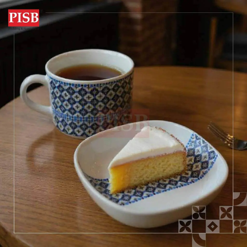 2422(2Pcs/Set)A+B Morocco Ceramic Cup Set With Printed Handle Box Set Doorgift Souvenir Mug Cawan Murah Wedding Gift Cup - Image 6