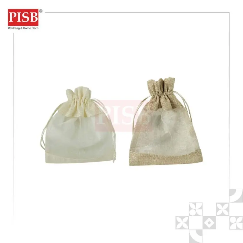 5006 (10Pcs/Pkt) Organza Jute Bag Pouch Bag Candy Bag Doorgift Bag Goodies Bag Uncang Beg Jewelry Bag Wedding Party Bag