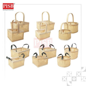 1119-24  Rectangle Square Round Basket With Handle Bakul Buah Bakul Hamper Bakul Hantaran Bakul Hiasan Picnic Basket