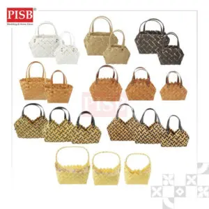 9d23e2e5ca73de7fed7d4b1aeaf55253.jpeg 1129-33 Bag Style Woven Basket With Handle Bakul Buah Bakul Hamper Bakul Hantaran Bakul Anyaman Hiasan Picnic Basket