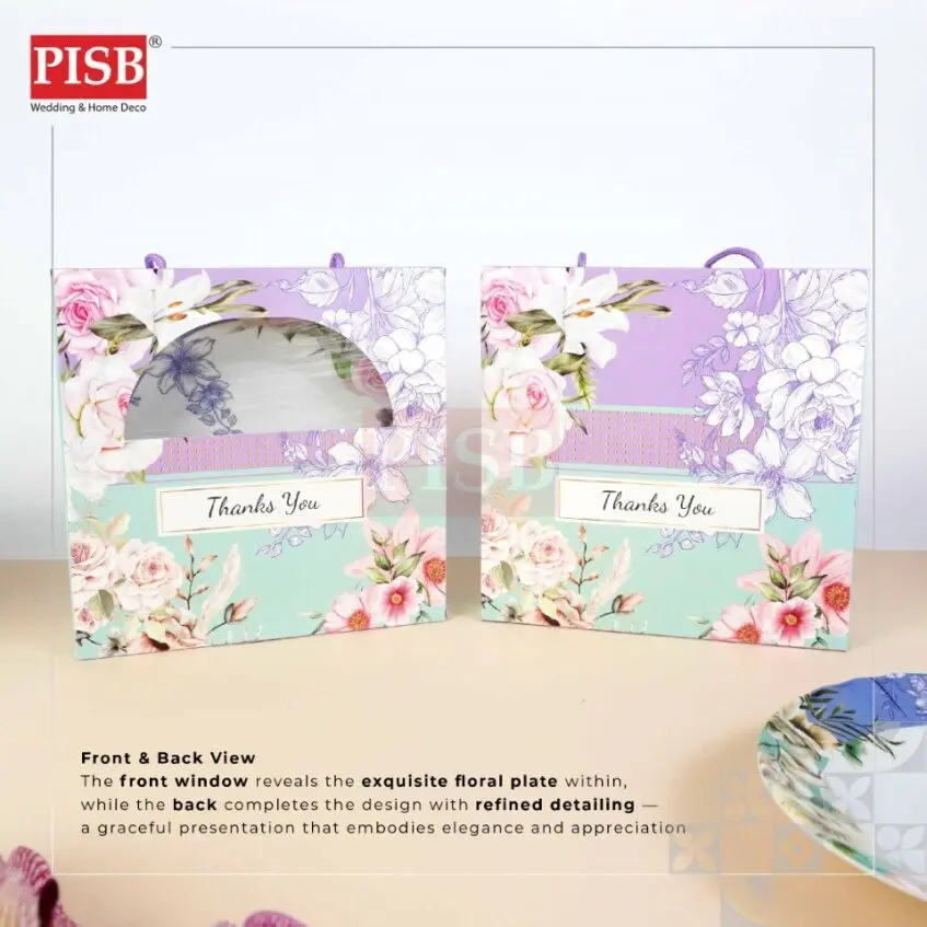 0511 (100Sets) 9" Melamine Plate With Box Doorgift Souvenir Pinggan Piring Melamin Dengan Kotak Murah Wedding Gift Plate - Image 6