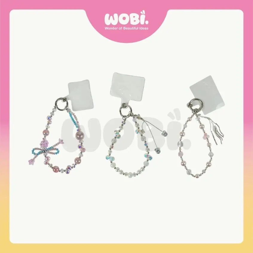 2013-15 WOBI Crystal Versatile Chain Colourful Fashion Lanyard Jewelry Gifts Handphone Case Hanging Aksesori Telefon Beg