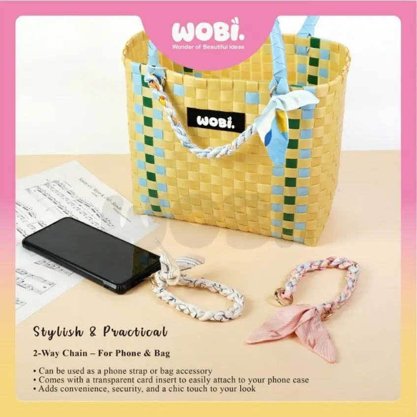 2008 WOBI Scarf Versatile Phone Chain Colourful Fashion Lanyard Jewelry Gift Handphone Case Hanging Aksesori Telefon Beg - Image 2